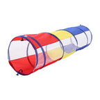 Colorful 6-foot pop-up play tunnel for kids by Garden Sanctuary, perfect for crawling and active indoor or outdoor fun.