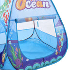 3-in-1 Kids Pop Up Play Tent Set Toddlers Tunnel Playhouse