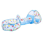 3-in-1 Play Tent Set for Kids Pop Up with Tunnel Ball Pit Playhouse