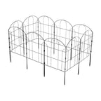 10Pcs Arched Top Iron Garden Fence