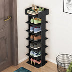 7-Tier Wooden Narrow Shoes Rack