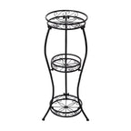 3-Tier Black Iron Plant Stand