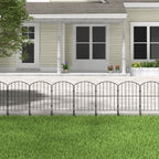 25 Panels 31x61cm Metal Garden Edging Fence Yard Borders Decor