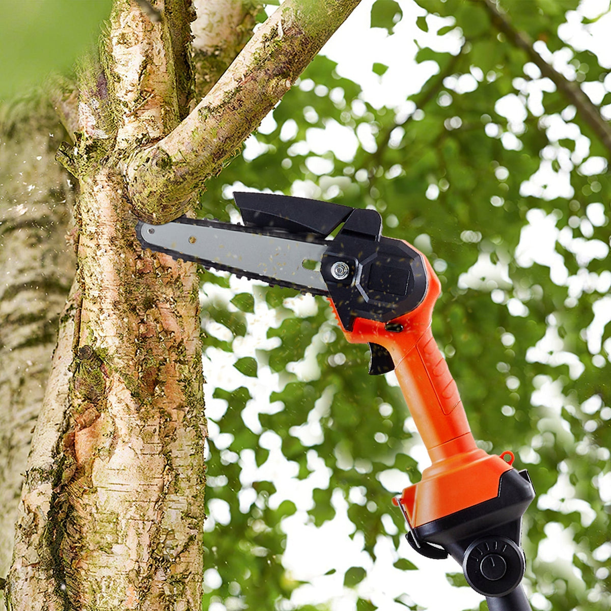 2-in-1 Cordless Pole Saw & Handheld Chainsaw for High Branches & Gardening