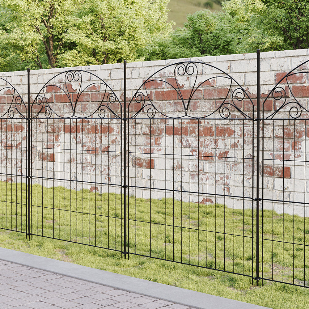 10-Pack Decorative Metal Garden Border Fence Panels