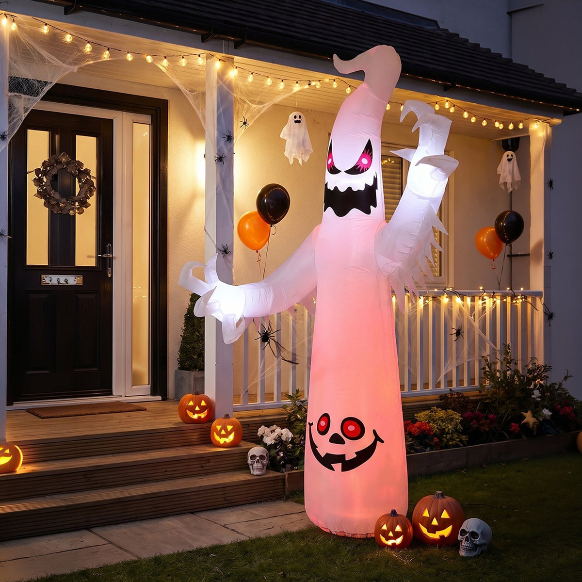 7 FT Halloween Inflatable Ghost with LED Lights
