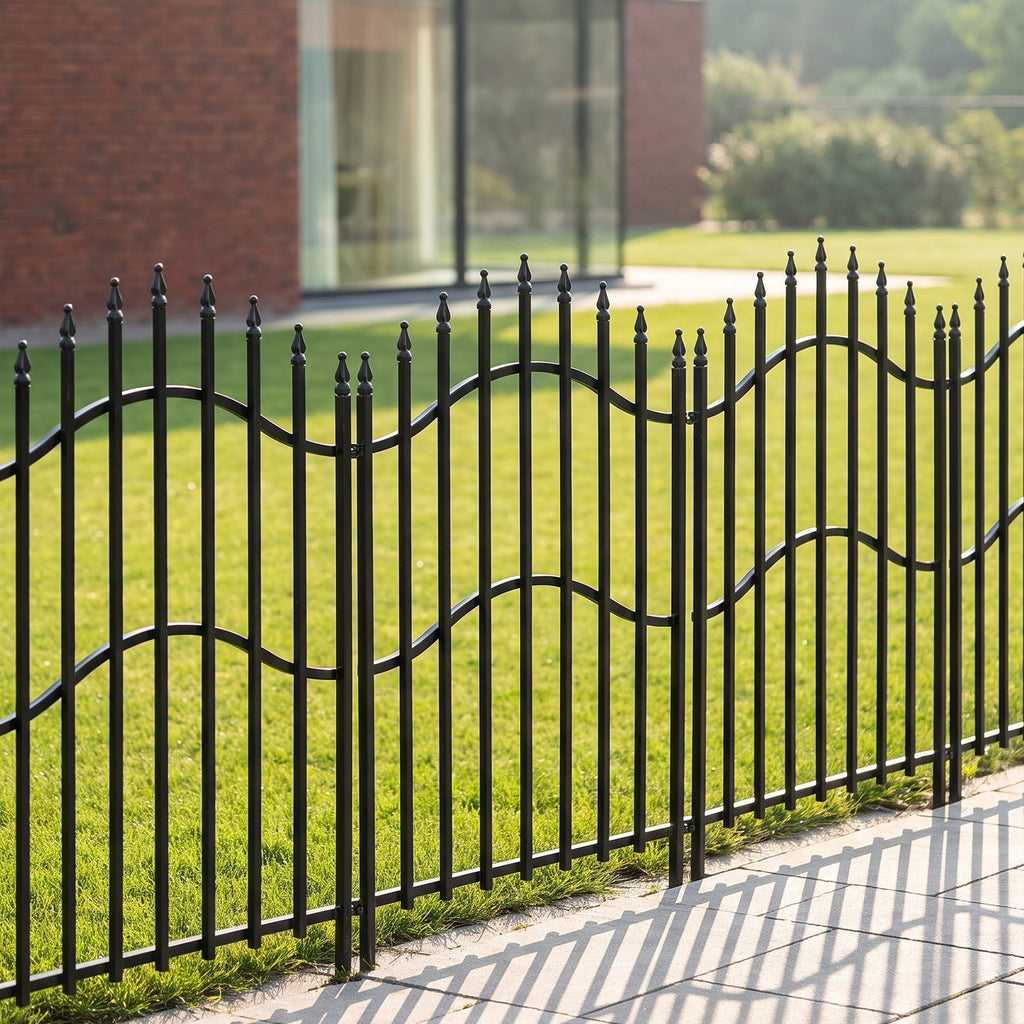 5-Pack Decorative Metal Garden Fence Panels