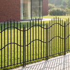 5-Pack Decorative Metal Garden Fence Panels