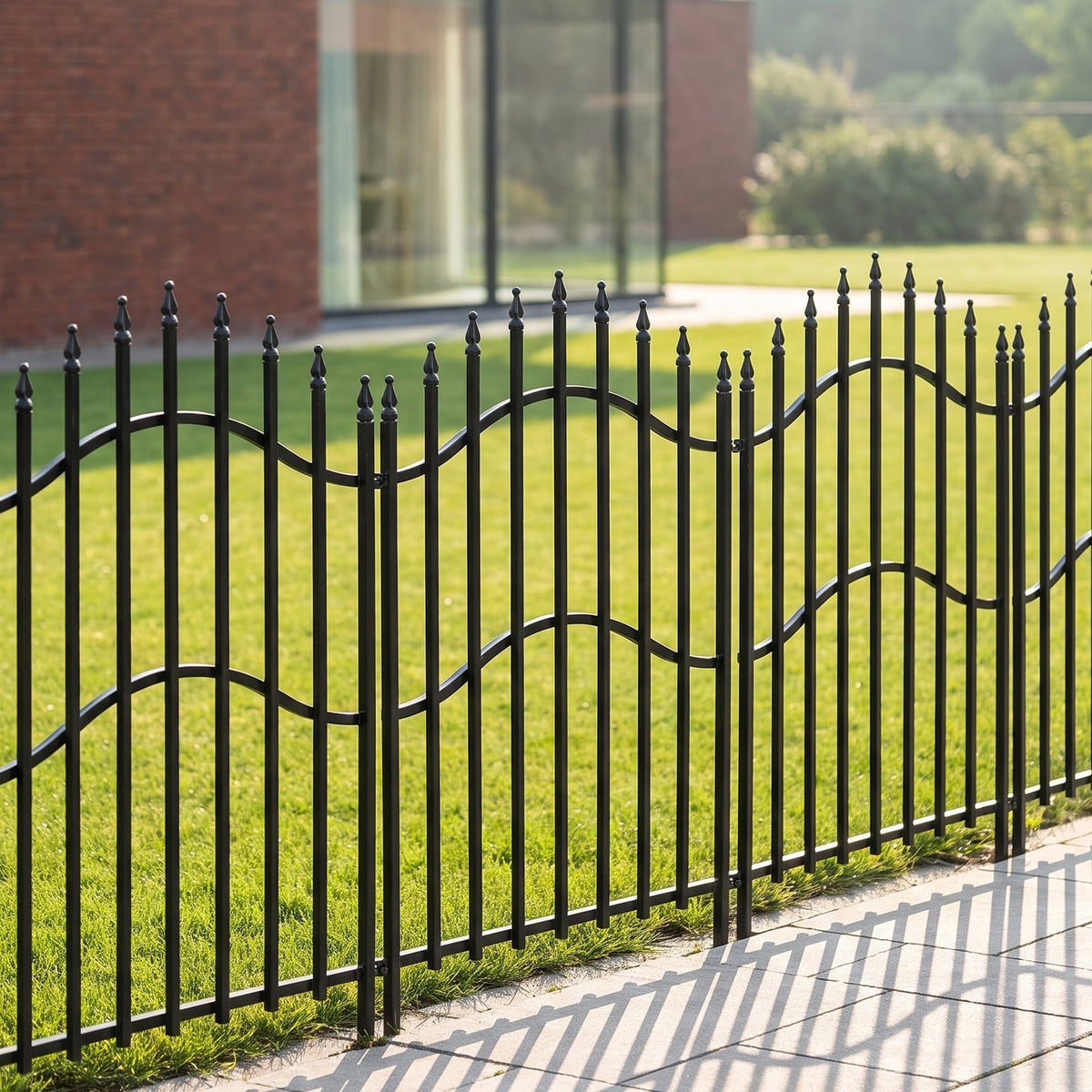 5-Pack Decorative Metal Garden Fence Panels