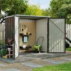 4.6 x 2.9 ft Metal Garden Storage Shed with Pent Roof & Lockable Doors
