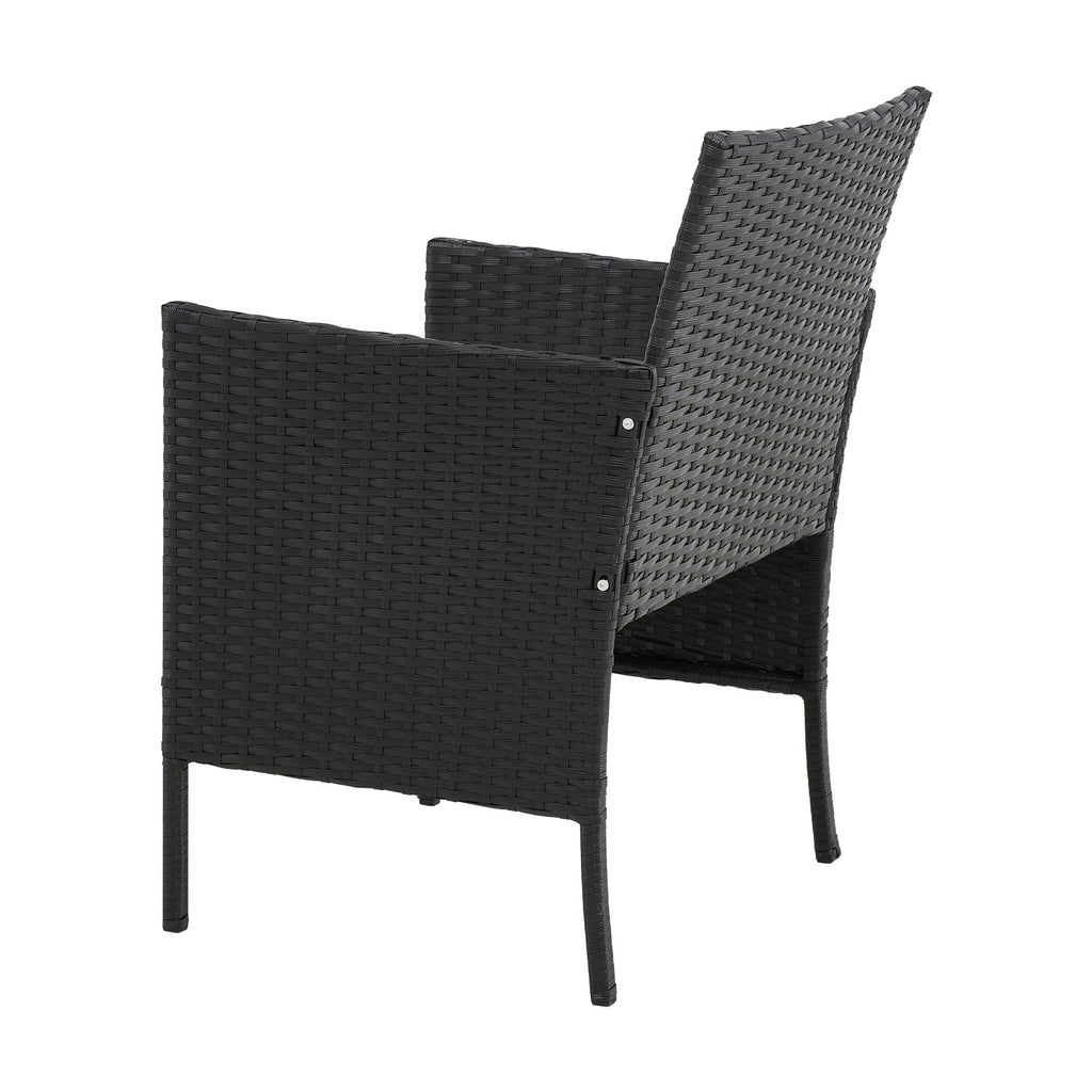 3-Piece PE Rattan Wicker Garden Furniture Bistro Set