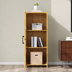 3-Tier Narrow Bookcase Storage Cabinet with Acrylic Door