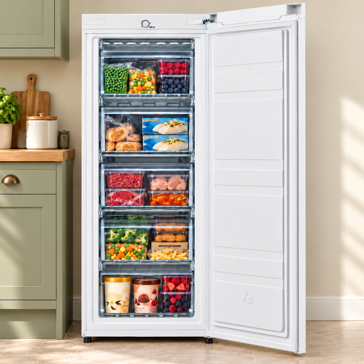 160 Litre Freestanding Upright Freezer