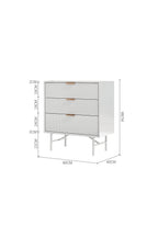 3-Tier Bedroom Striped Storage Cabinet