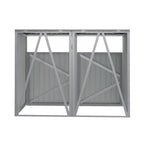 5x4 FT Metal Double Bin Storage Shed