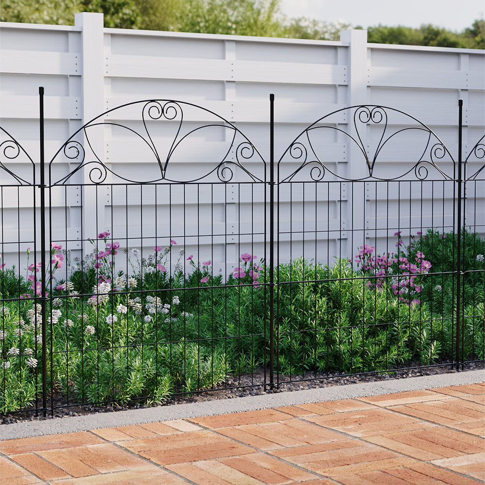 10-Pack Decorative Metal Garden Border Fence Panels