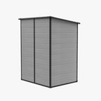 4 x 5 ft Plastic Garden Storage Shed with Pent Roof & Lockable Door