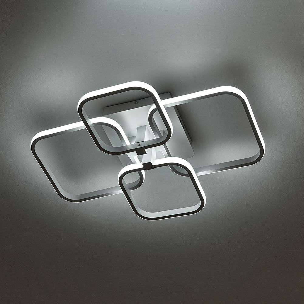 4/6 Heads Contemporary LED Energy-efficient Light-adjusted Semi Flush Ceiling Light