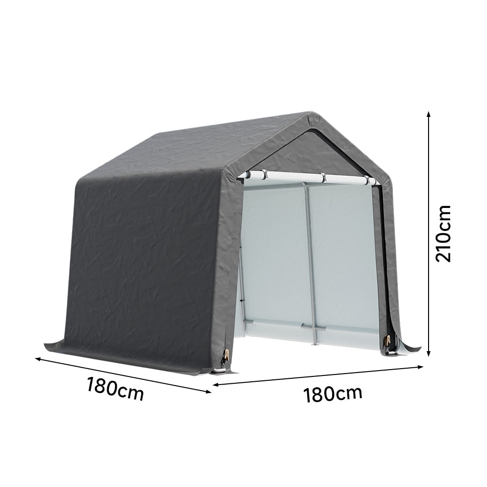 6 x 6 ft Garden Storage Shelter with Galvanised Steel Frame