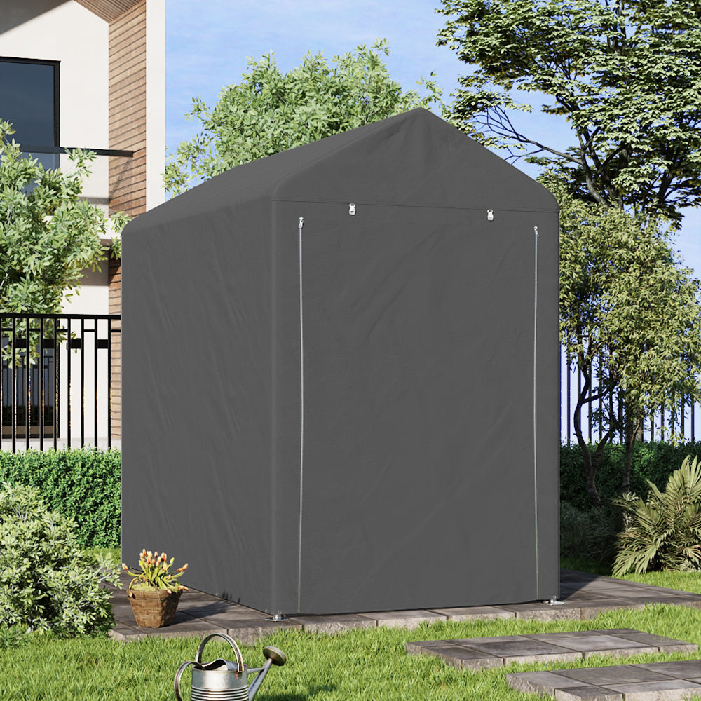 4 x 6 ft Portable Garden Storage Shelter with Roll-Up Door