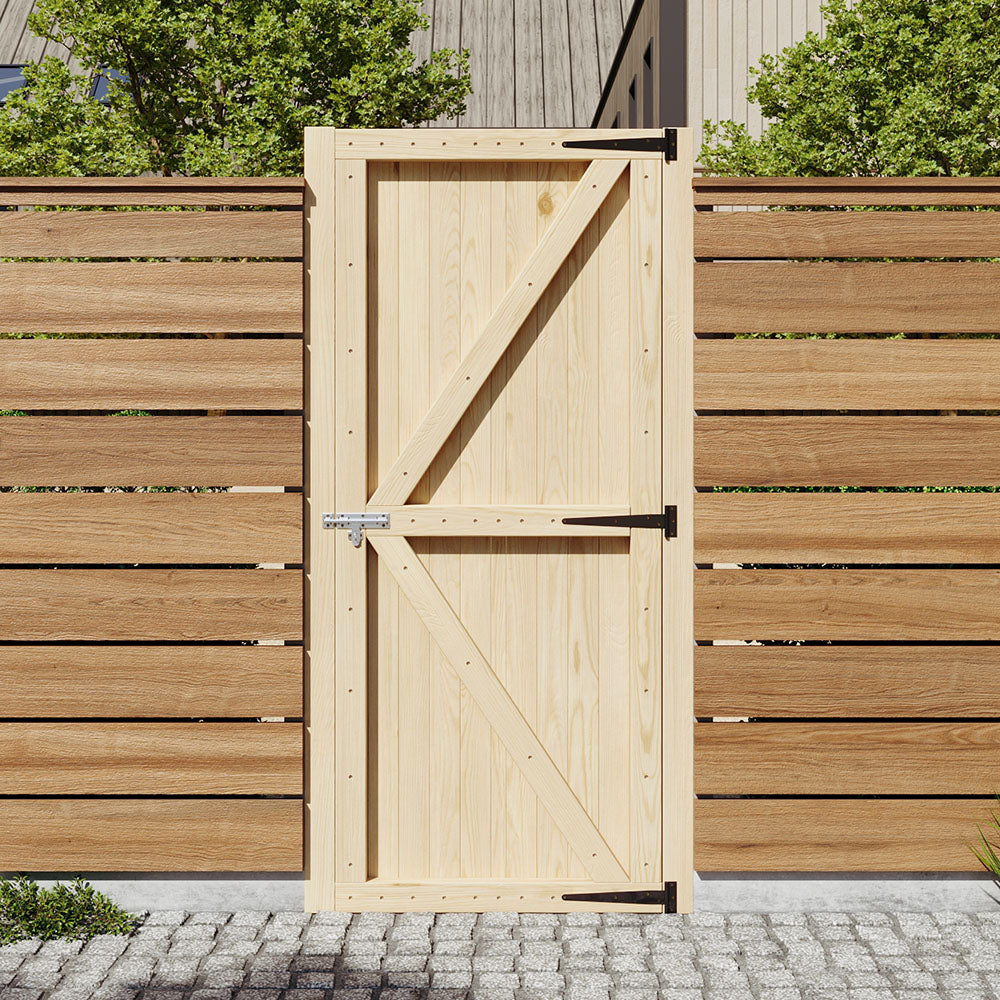 75cm W Arched Wooden Heavy-Duty Garden Gate 180cm H