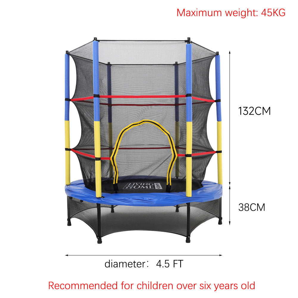160CM Height Outdoor Kids Trampoline with Safety Net