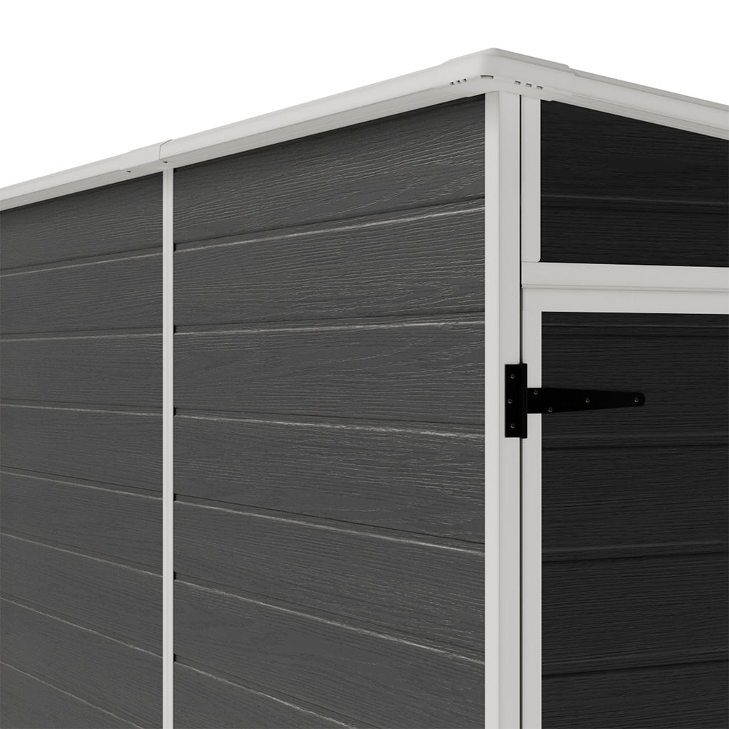 4 x 8 ft Plastic Garden Storage Shed with Pent Roof & Single Door