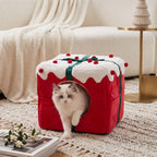2-in-1 Pet House with Reversible Cushion & Non-Slip Bottom