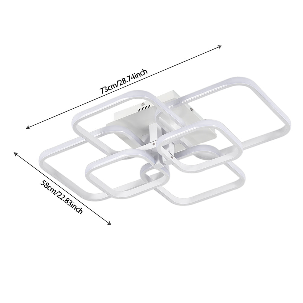 4/6 Heads Contemporary LED Energy-efficient Light-adjusted Semi Flush Ceiling Light