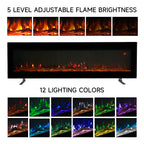 40/50/60 Inch Wall Mounted or Freestanding Electric Fire with 12 Flame Colours