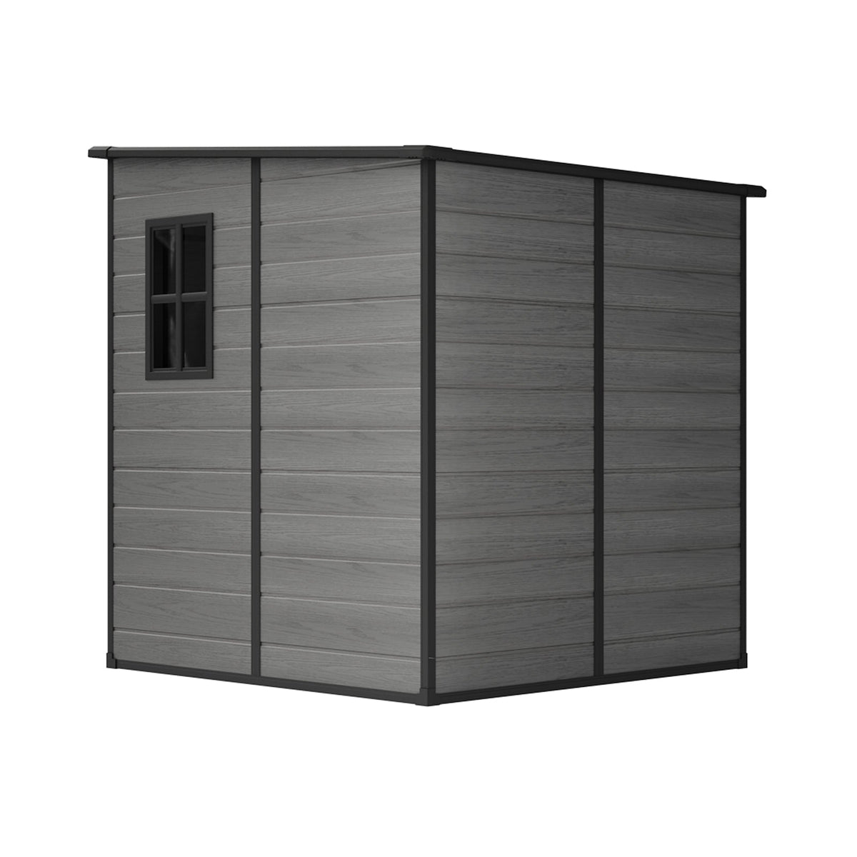 6 x 6 FT Outdoor Garden Pent Roof Tool Storage Shed