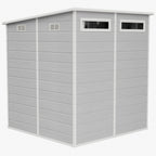 6 x 6 ft Plastic Garden Storage Shed with Pent Roof & Lockable Door