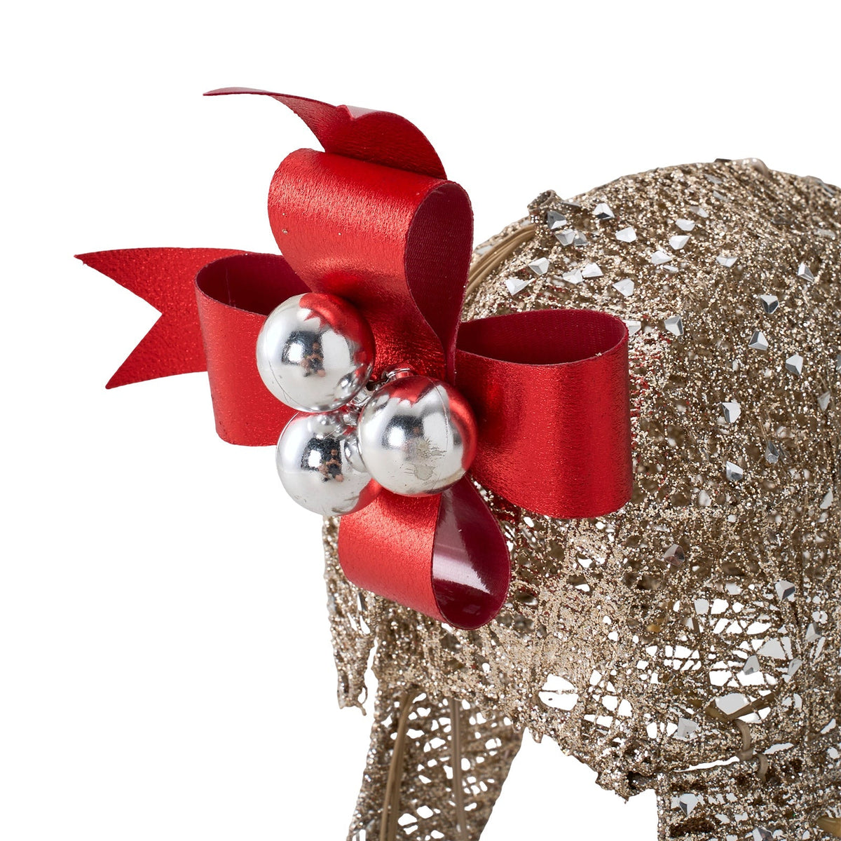 3-Piece Christmas Champagne Lighted Reindeer Family Set