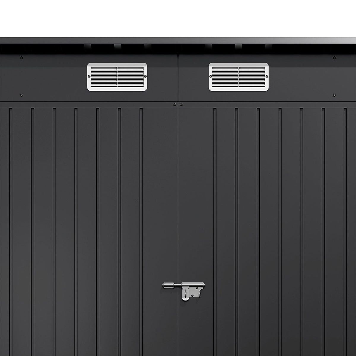 8 x 4 ft Metal Garden Storage Shed with Pent Roof & Lockable Double Doors