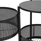 2–5 Tier Kitchen Storage Organiser with Rotating Baskets and Castors