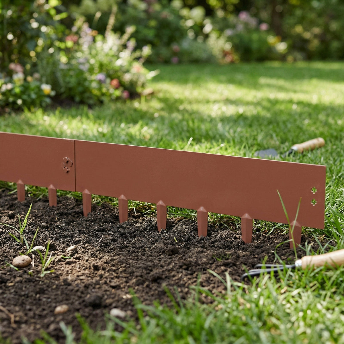 6 Pcs Metal Garden Edging Borders