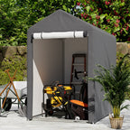 3 x 5 ft Portable Garden Storage Shelter with Roll-Up Door