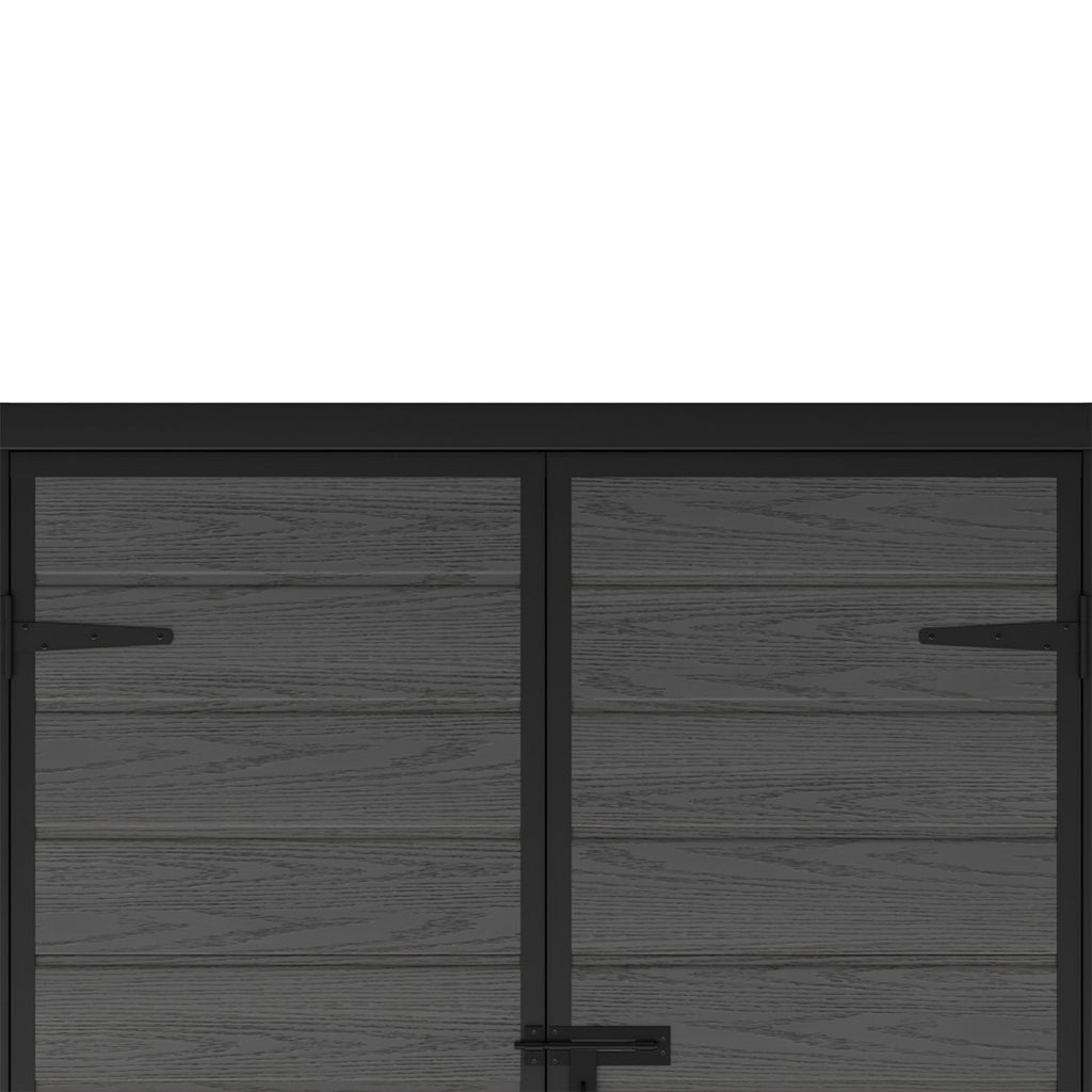 4 x 5 ft Plastic Garden Storage Shed with Pent Roof & Lockable Door