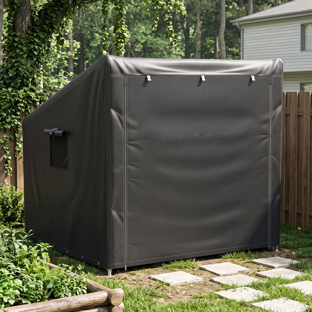 6 x 5 ft Outdoor Garden Storage Shelter Bike Tent with Roll-Up Zipper Door
