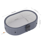 255cm x 71cm Grey Inflatable Hot Tub with Bubble Massage